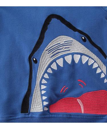 Boys Dinosaur Sweatshirt | Toddler Girls Cotton Jumper | Kids' Long Sleeve Pullover | Baby Clothes 1-8 Years | 1-2 Years Shark Design - Buy Online on GoSupps.com