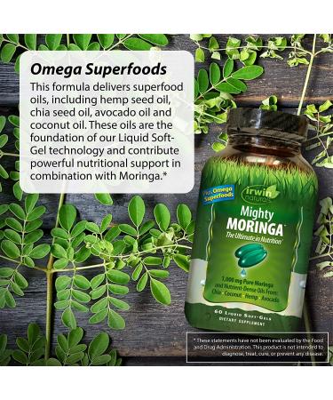 Buy Irwin Naturals Mighty Moringa 60 Liquid Soft-Gels - Boost Energy & Wellness - Buy Online on GoSupps.com