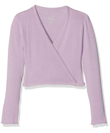 Wear Moi Carmen Girls Knitted WRAP Sweater Lilac 4-6