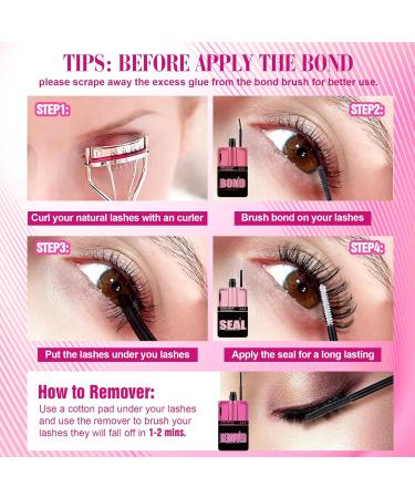 3-in-1 Lash Bond, Seal, & Remover Kit - Strong Hold Adhesive for DIY Eyelash Extensions - Long Lasting & Easy to Use - 3 * 5ml - Buy Online on GoSupps.com
