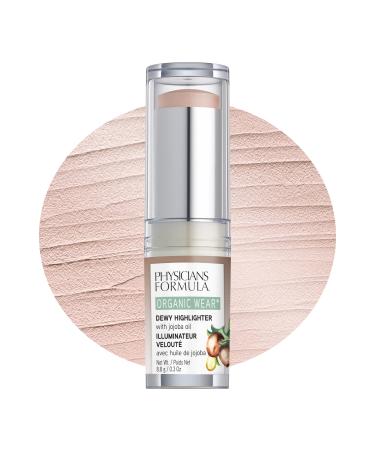 Physicians Formula Organic Wear Natural Dewy Highlighter Makeup, Stick Cream To Powder, Dew Frost 1- Dew Frost