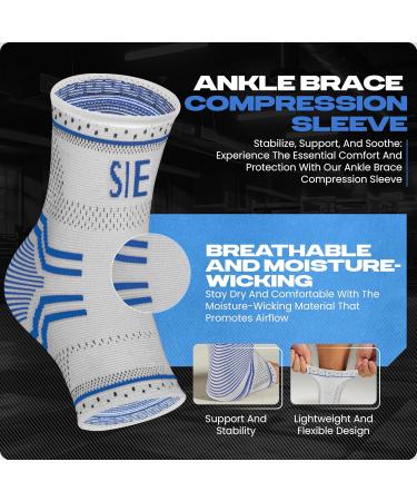 Buy Special Essentials Ankle Brace for Men & Women - Relief for Plantar Fasciitis Arch Support & Foot Pain - Compression Sleeve Sock (Large Blue) - International Shipping Available - Buy Online on GoSupps.com
