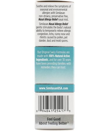 Similasan Nasal Allergy Relief 0.68 oz - Fast & Natural Relief (Pack of 1) - Buy Online on GoSupps.com