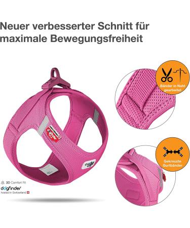 Curli Fuchsia Vest Harness - Air-Mesh Dog Harness for Comfortable Fit | International Shipping Available - Buy Online on GoSupps.com