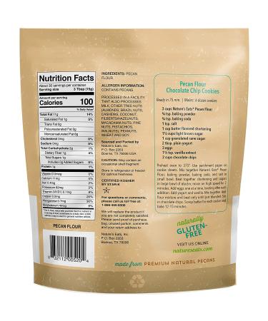 Nature's Eats Pecan Flour - 16 oz | Finely Ground Pecan Flour - Buy Online on GoSupps.com
