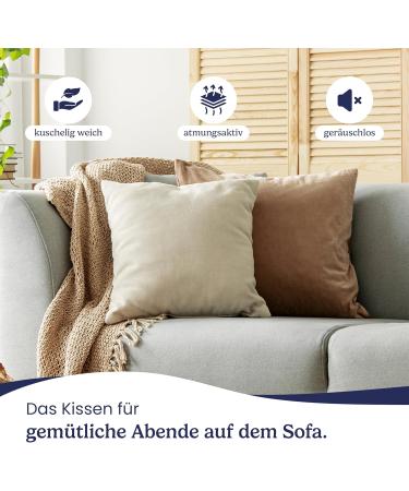 Gentle North 40x40 cm Decorative Pillow Set - Zippered Cushion for Bed & Sofa - kotex Washable up to 60 C - White - 2 Pack - Buy Online on GoSupps.com