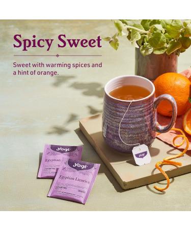 Yogi Tea - Egyptian Licorice Tea (3 Pack) - Herbal Tea with Licorice Root Cinnamon Cardamom and Clove - Caffeine Free Organic Tea - 48 Tea Bags - Buy Online on GoSupps.com