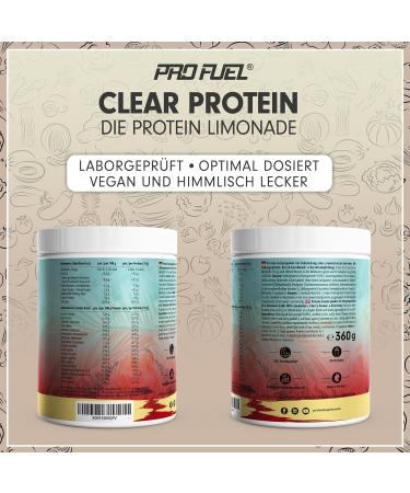 Clear Vegan Protein Drink 360g Cherry - Delicious Vegan Whey Alternative with 56% Pea Protein Hydrolysate - Buy Online on GoSupps.com