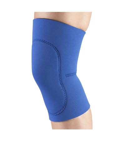 OTC Knee Support Oval Pad Slip-On Sleeve Neoprene  Blue  Medium Blue Medium