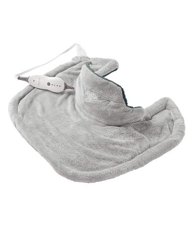 Sunbeam Heating Pad for Neck and Shoulder Pain Relief with Auto Shut Off and Moist Heating Option, 22 x 19", Grey Gray