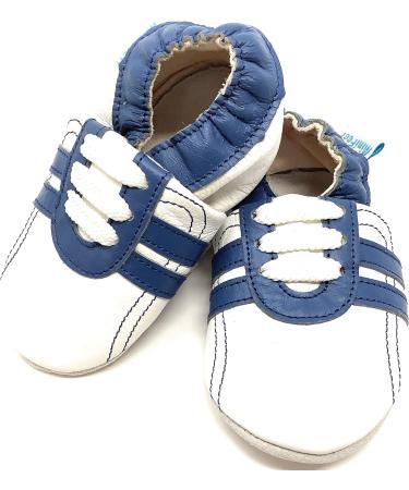 MiniFeet Premium Soft Leather Baby Shoes - Buy 4 Pairs & Get 1 Free! | Toddler Shoes 0-6M to 4-5Y | Blue Trainer - Buy Online on GoSupps.com
