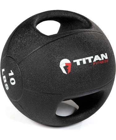 Titan Fitness 10.0 lb Dual Grip Medicine Ball - Ideal for Strength Training and Core Workouts - Buy Online on GoSupps.com