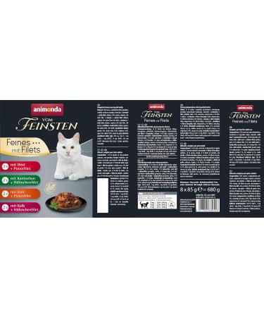 Animonda Adult Cat Food - Finest Wet Food with Fillets | 8 Pack (85g) - Premium Nutrition for Your Cat - Buy Online on GoSupps.com