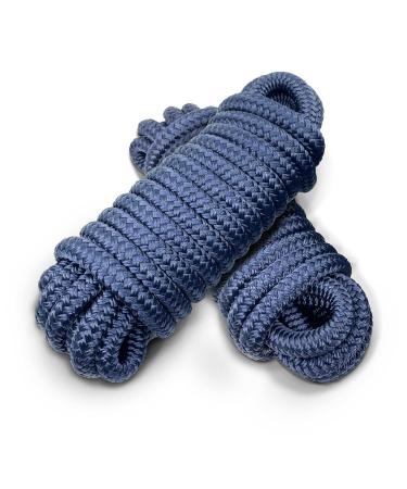 WAVESRX 1/2 x 20 (2PK) High-Performance Dock Lines for Boats and Pontoons | Premium Mooring & Docking Rope | Marine-Grade Double Braided Nylon for Best UV & Saltwater Resistance Deep Sea Blue 1/2'' x 20' (2PK) - Buy Online on GoSupps.com