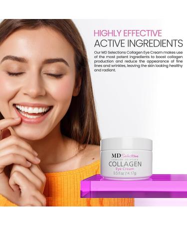 MD Selections Eye Lift Cream | Eye Cream for Dark Circles | Anti-Aging Collagen Eye Cream for Wrinkles Under Eyes Treatment for Men and Women 0.5 Fl Oz - Buy Online on GoSupps.com