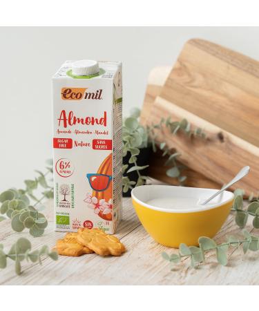 Ecomil Nature Organic Sugar Free Almond Drink 1L - Buy Online on GoSupps.com