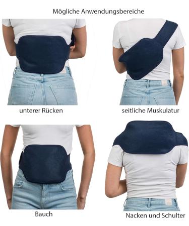 Brandseller Adjustable Warm-Cool Compress Set - Reusable Gel Pad for Back & Abdomen - Velcro Band - 23x17 cm - Blue/Red - Buy Online on GoSupps.com