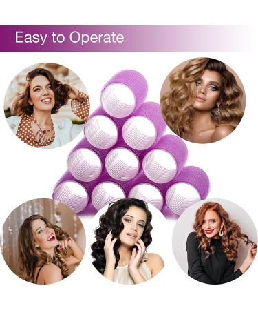 KHEERANA 44MM Self Grip Hair Rollers - 10 Piece Set for Medium Hair - Salon Hairdressing Curler for Styling - Self Holding DIY Roller for Short and Long Hair - Buy Online on GoSupps.com