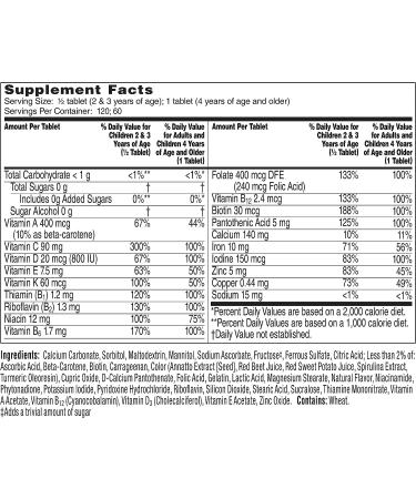 Flintstones Children's Complete Multivitamin Chewable Tablets 60-Count - Fruit Flavor | Pack of 1 - Buy Online on GoSupps.com