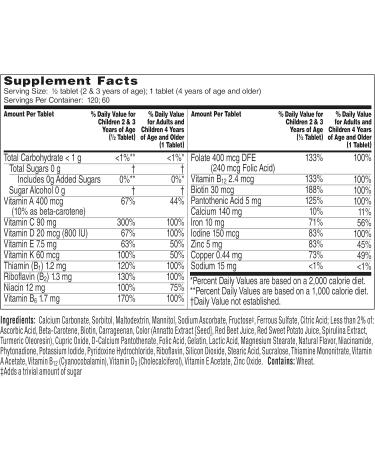 Flintstones Complete Children's Multivitamin Tasti Smooth Chewable Tablets - 60 ct Pack of 4 - Buy Online on GoSupps.com