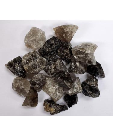 MINERALUNIVERSE 1/2 LB Smoky Quartz Rough Stones - Bulk Smoky Quartz Crystal - Raw Natural Stones & Crystals - Fountain Rocks for Cabbing, Polishing, Wire Wrapping, Reiki, Chakra Crystal Healing