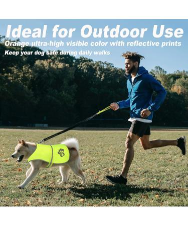Spofly Dog Safety Vest - High Visibility Reflective Jacket for Dogs - Medium Yellow - Buy Online on GoSupps.com
