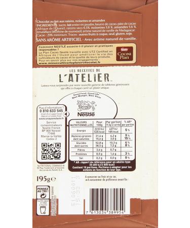 Nestl Milk chocolate raisins hazelnuts and almonds - 195g bar - Buy Online on GoSupps.com