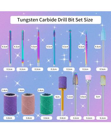 QKTYB 10 Nail Miller Attachments & 75 Grinding Sleeves - Professional Gel Acrylic & Cuticle Removal for Nail Care Manicure & Pedicure | International Shipping Available - Buy Online on GoSupps.com