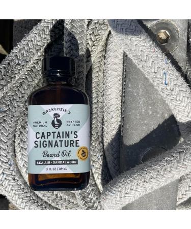 MACKENZIE S Captain's Signature Beard Oil | Natural Nourishing Gift for Fishermen & Men | Sea Air & Sandalwood Scent - 3 OZ - International Shipping Available - Buy Online on GoSupps.com