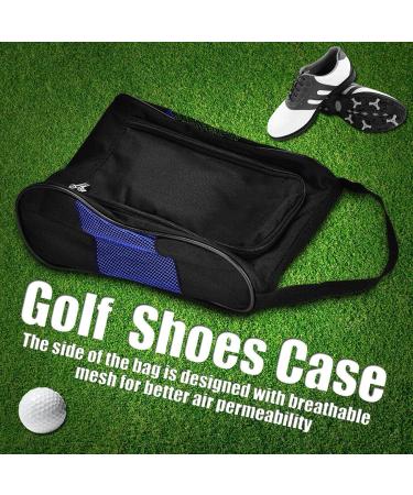 Alomejor Portable Golf Shoes Bag - Breathable Black & Blue Golf Shoe Carrier for Easy Travel - Buy Online on GoSupps.com
