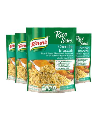 Knorr Rice Sides Dish, Cheddar Broccoli, 5.7 oz, Pack of 4 5.7 Ounce (Pack of 4) Cheddar Broccoli