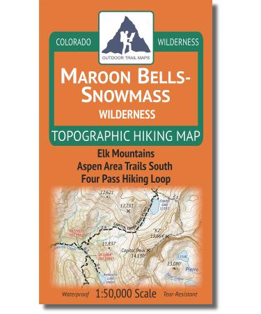 Outdoor Trail Maps Maroon Bells-Snowmass Wilderness - Colorado Topographic Hiking Map (2018)