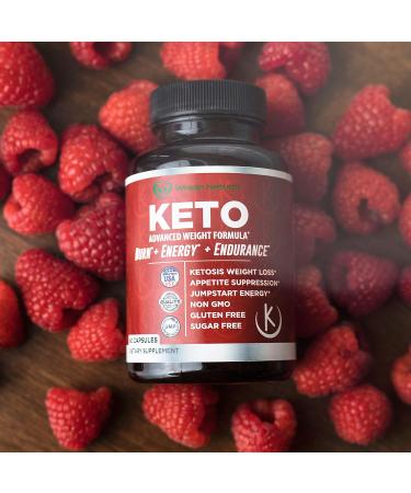Keto Weight Loss Diet Pills - Rapid Fat Burner for Men and Women - Metabolism and Energy Boost - All Natural Gluten/Sugar Free with Raspberry Ketones - 60 Veggie Capsules - Buy Online on GoSupps.com