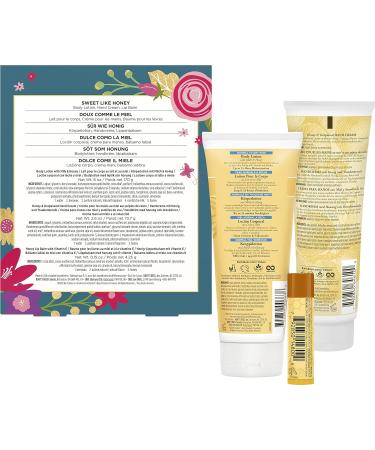 Burt's Bees Gifts 3 Skincare Products Sweet Like Honey Spring Set - Honey Lip Balm Milk and Honey Body Lotion & Honey Grapeseed Hand Cream - Buy Online on GoSupps.com