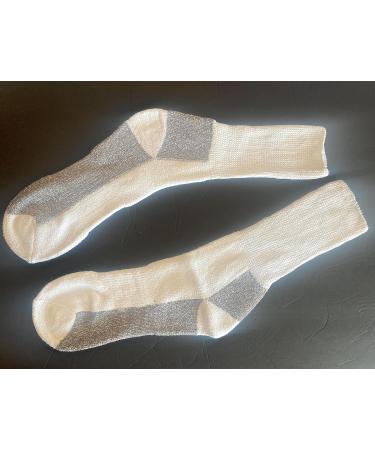 3 Pairs Grey/White Diabetic Socks - Loose Fit Big Size 13-15 | Comfortable and Protective Diabetic Footwear - Buy Online on GoSupps.com