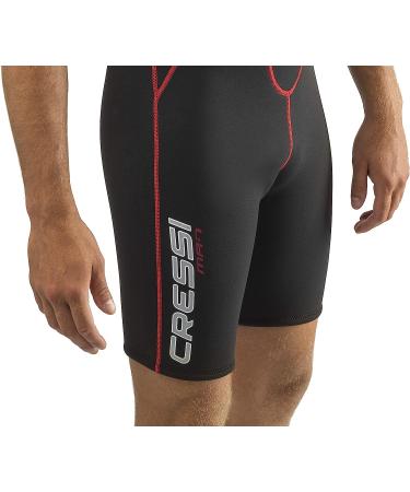 Cressi Men's Shorty Wetsuit 2.5mm Premium Neoprene XX-Large - Black/Red - Buy Online on GoSupps.com