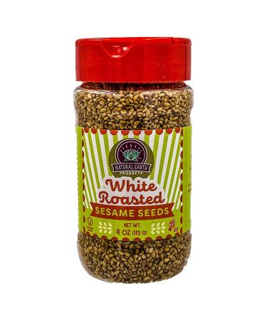 White Roasted Sesame Seeds - Nutritious Sesame Seeds for Dishes, Teas & Seasonings - 4 Oz (2-Pack, 8 Oz Total) - OU-Kosher Parve - Buy Online on GoSupps.com