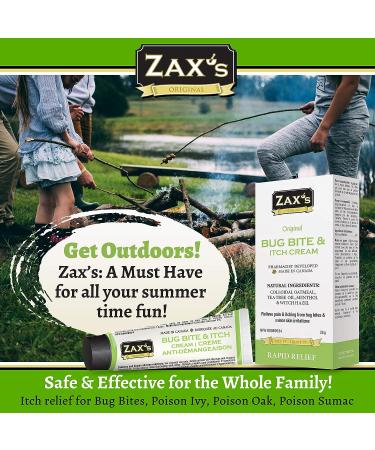 Zax's Original Bug Bite & Anti-Itch Cream - Natural Mosquito Bite Relief - Effective & Soothing - Paraben-Free - 28g - Buy Online on GoSupps.com