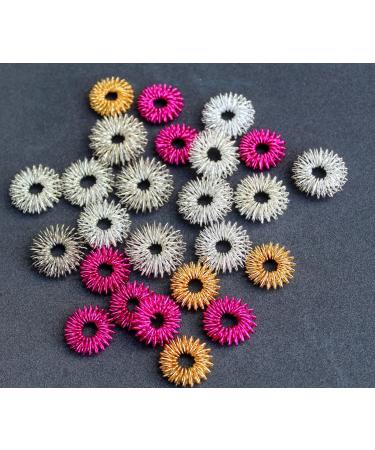 Jet Spiky Sensory Finger Rings - Acupressure Rings for Stress Relief | 10 Pack for Men Women & Kids - Buy Online on GoSupps.com
