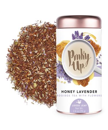 Pinky Up Honey Lavender Loose Leaf Tea, Rooibos Tea, Caffeine Free, 4 Ounce Tin, 25 Servings Honey Lavander