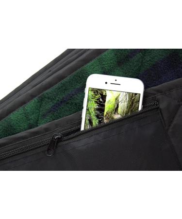 Large Waterproof Windproof Stadium Blanket - Green Check | 350 GSM Quilted Fleece | Down Under Outdoors - Buy Online on GoSupps.com