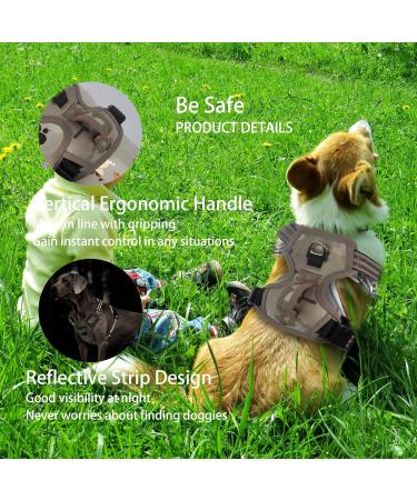 Funfox Adjustable No Pull Dog Harness for Small Dogs - Breathable & Safe M Camouflage Green | Anti-Zug Design - Buy Online on GoSupps.com