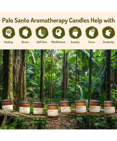 Soy Wax Candle - Palo Santo & Eucalyptus Aromatherapy for Stress Relief Chakra Balancing & Meditation - 9 oz - Buy Online on GoSupps.com