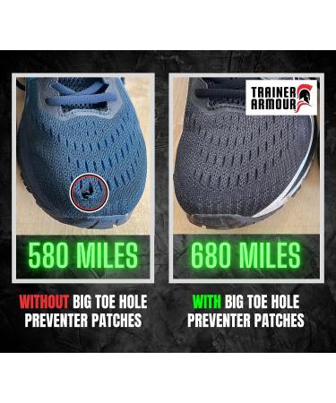 Trainer Armour Big Toe Hole Preventer Patches with Applicator - Shoe Burst Prevention Repair Patch for Running Shoes and Sneakers - Buy Online on GoSupps.com