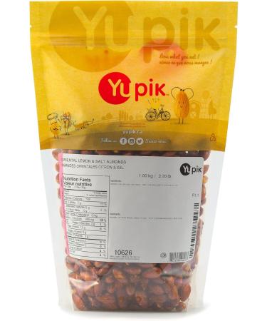 Yupik Lemon and Salt Almonds 1 kg 6 Count Vegan Kosher Savory Snack Salted Almonds Seasoned Nuts Zesty Lemon Flavour Unique Snack Ideal for Game Night or BBQ 6 kg - Buy Online on GoSupps.com