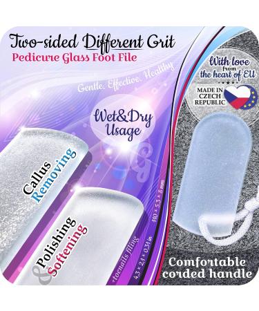 Real Czech Glass Foot Fish - Double-Sided Grit for Gentle Pedicure & Spa Care | EU Quality Corneal Removal Tool for Rough Skin & Heels - Buy Online on GoSupps.com