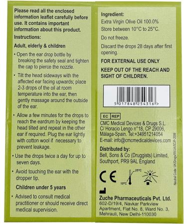 2 Packs of Olive Oil Ear Wax Drops Softens and Removes 10ml Eardrops - Buy Online on GoSupps.com