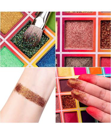 Shimmer Eyeshadow Makeup Palette - 99 Colors, Professional Long Lasting Rainbow Eye Shadow | High Pigmented & Waterproof Formula for Women - Buy Online on GoSupps.com