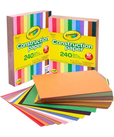 Crayola Construction Paper 240 Count Bulk School Supplies For Kids 2-Pack School Paper - Buy Online on GoSupps.com