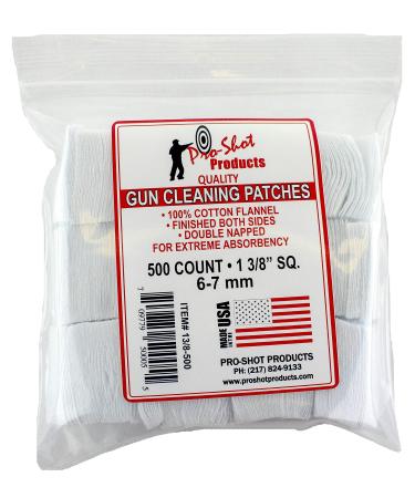 Pro Shot Products 1 3/8" sq Patch 500 CT. 6-7mm, White